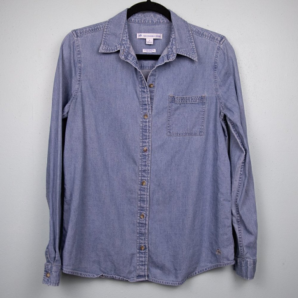 Southern Tide Emery chambray button down shirt-S